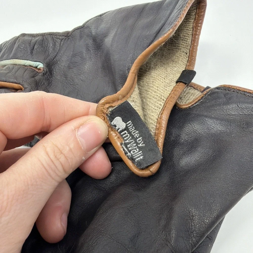 Vintage Multicolored Leather Driving Gloves  - MYWALLIT Made In Amsterdam Sz 7.5